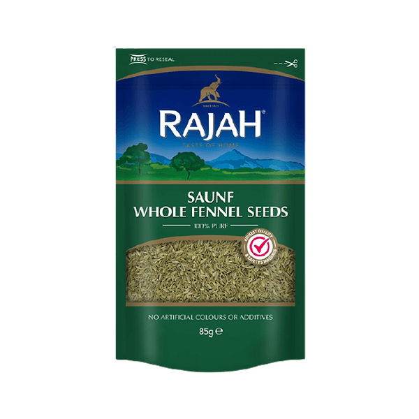 RAJAH WHOLE SAUNF (FENNEL SEEDS) 10X85GM