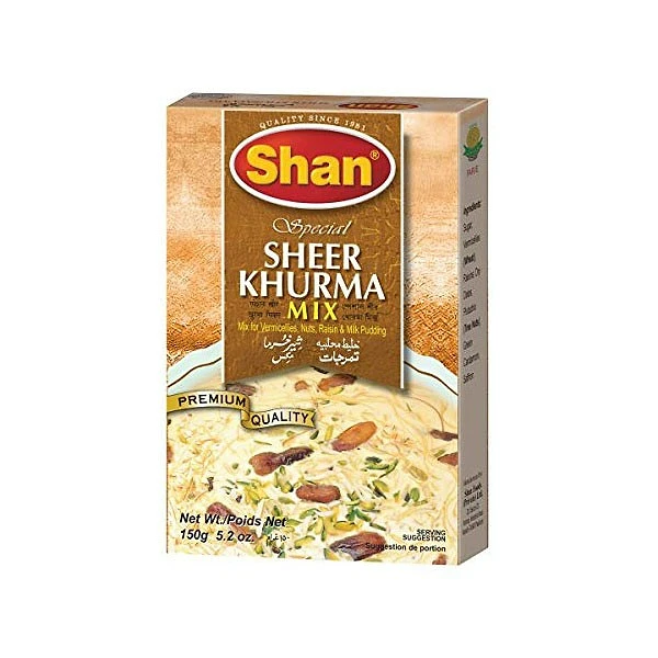 SHAN SHEER KHURMA MIX MASALA 12X150GM (DISC)