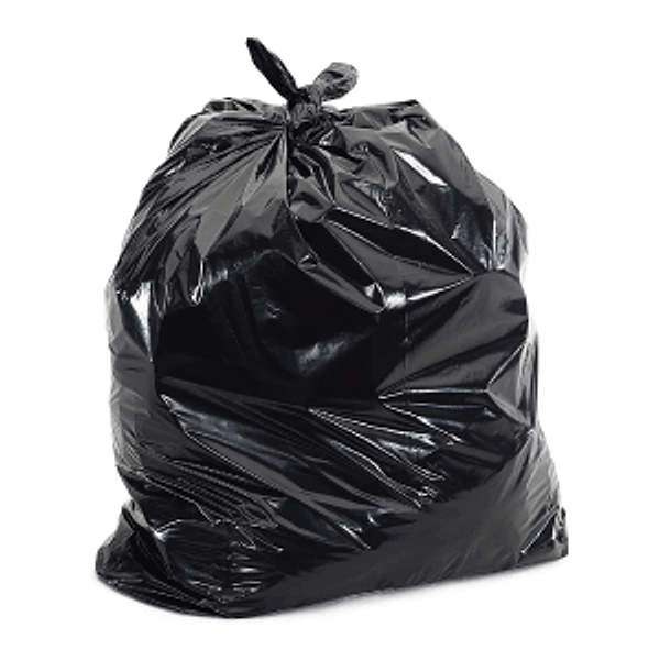 WHITE GOLD BLACK REFUSE BIN BAGS 200PC - (V20)
