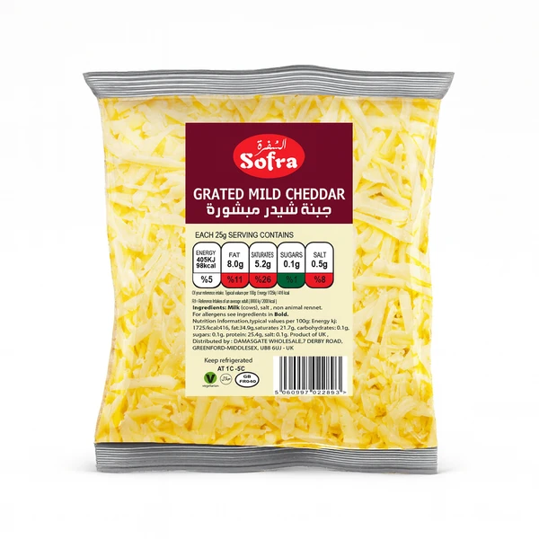 SOFRA GRATED MILD CHEDDAR PM £1.89 10X170GM