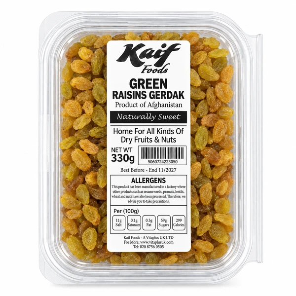 KAIF RAISINS (GREEN) JUMBO GERDAK 330GM