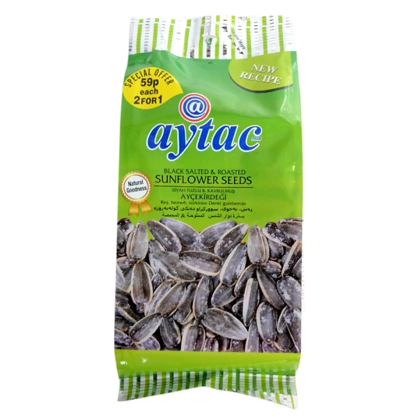 AYTAC  ROASTED SALTED BLACK SUNFLOWER SEEDS (GREEN) 80GM