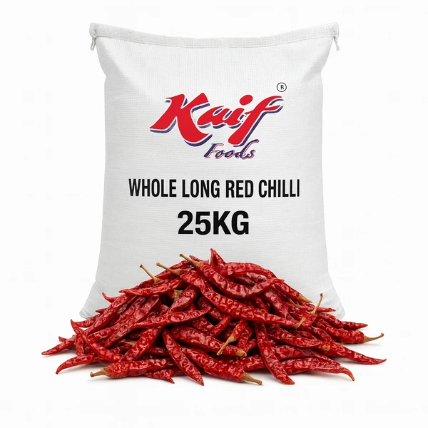 KAIF WHOLE LONG RED CHILLI 25KG