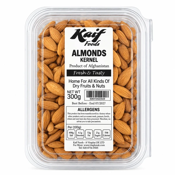 KAIF ALMONDS KERNELS 300GM