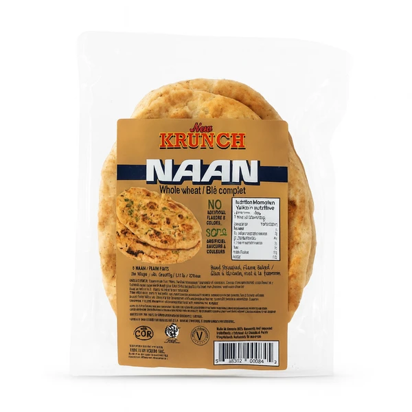 NEW KRUNCH WHOLE WHEAT NAAN 12X510GM