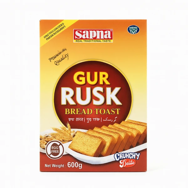 SAPNA GUR RUSK 12X600GM
