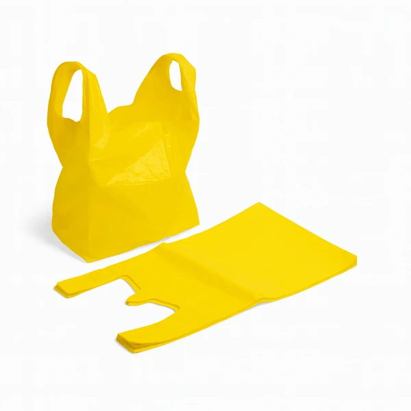 WHITE GOLD MEDIUM YELLOW BAGS 11"X17"X21" - (V20)