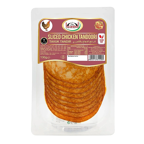 ISTANBUL SLICED TANDOORI CHICKEN BREAST 130GM