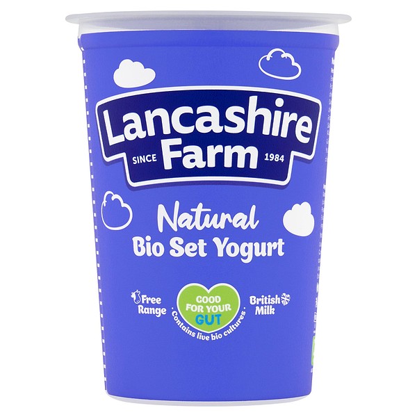 LANCASHIRE FARM NATURAL BIO SET YOGURT 6X450GM