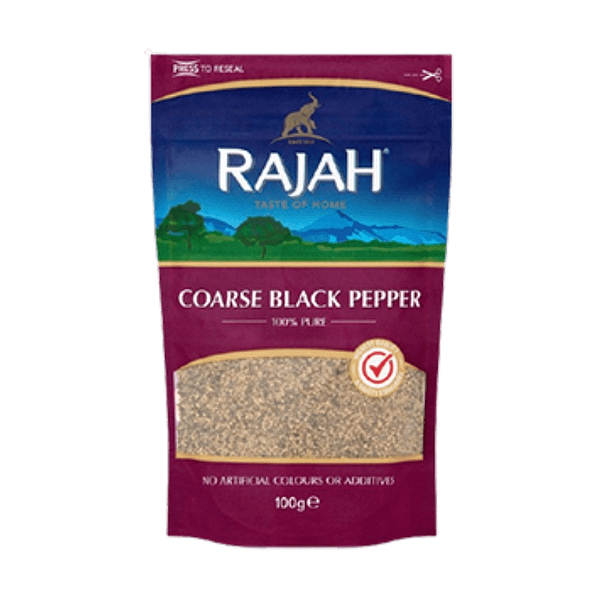 RAJAH COARSE BLACK PEPPER 10X100GM