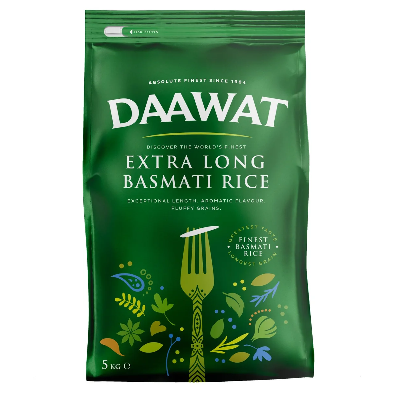 DAAWAT EX-LONG BASMATI RICE 5KG PM-£10.99
