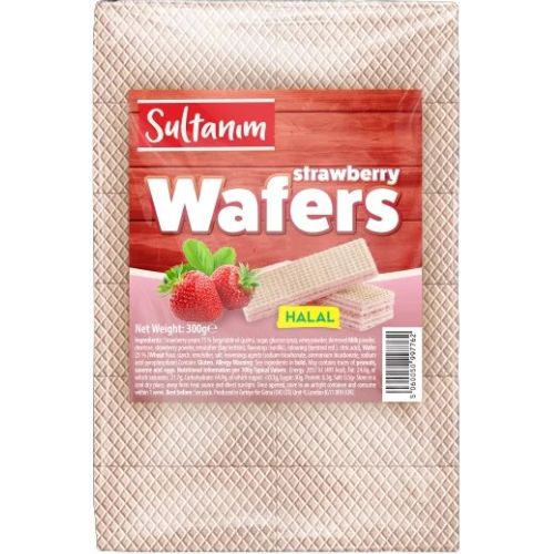 SULTANIM STRAWBERRY WAFERS (HALAL) 12X300GM