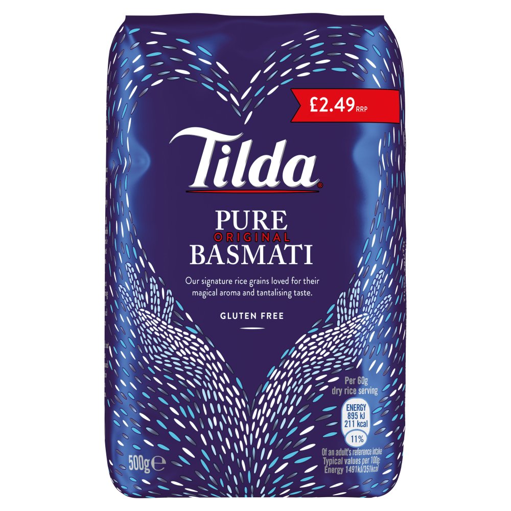 TILDA BASMATI RICE 8X500GM PM-£2.49