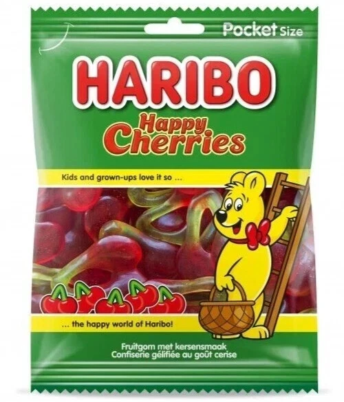 HARIBO HAPPY CHERRIES (BLUE) 24X80GM - (V20)