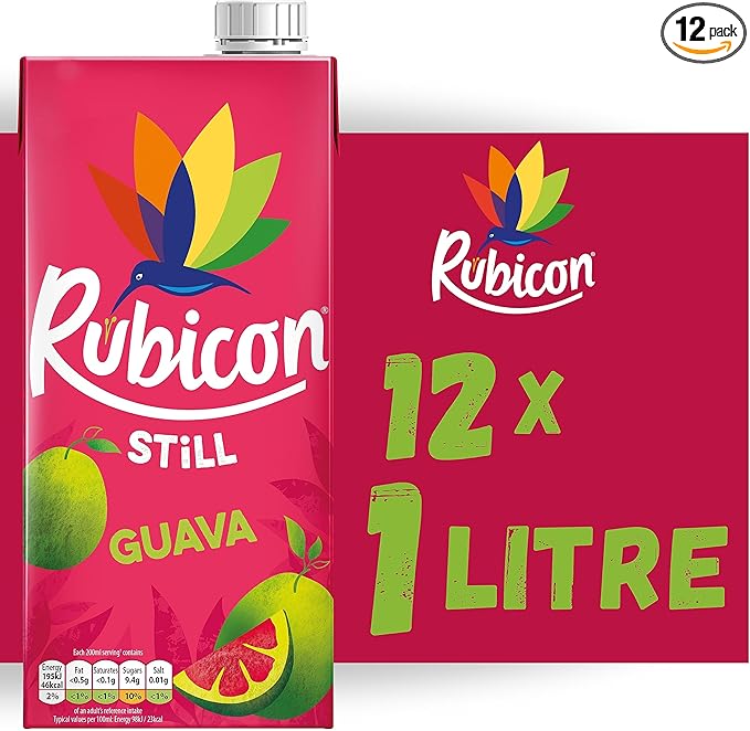 RUBICON GUAVA JUICE 12X1LTR PM-£1.69- (V20)