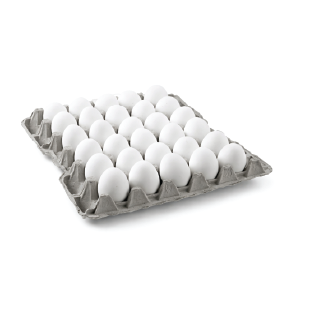 KEY TRAY MEDIUM WHITE EGGS 30DZ