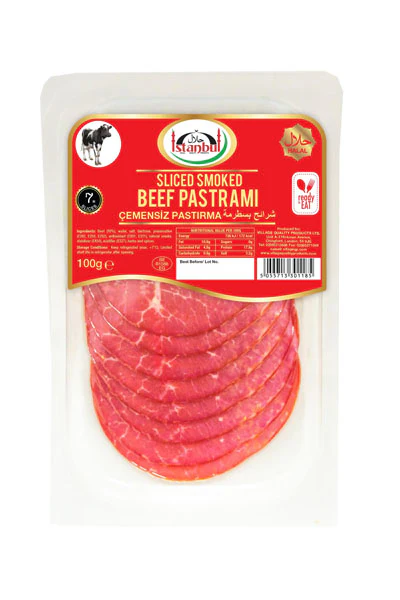 ISTANBUL SLICED SMOKED BEEF PASTRAMI 100GM