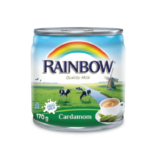 RAINBOW EVAPORATED MILK-CARDAMOM 48X170GM (DISC)