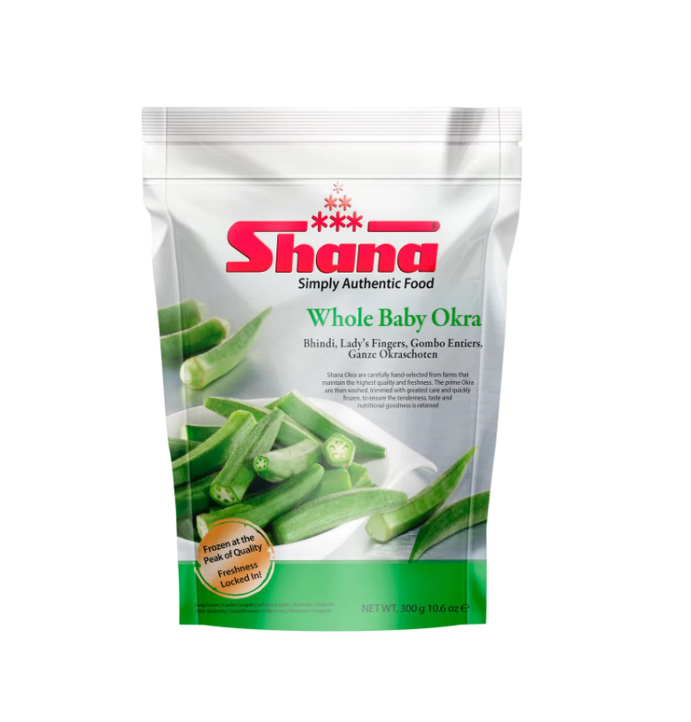 SHANA WHOLE BABY OKRA 12X300GM