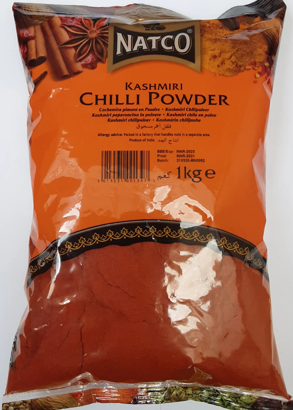 NATCO CHILLI KASHMIRI POWDER 6X1KG
