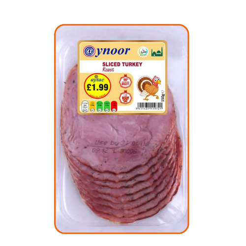 AYNOOR TURKEY ROAST SLICED 130GM