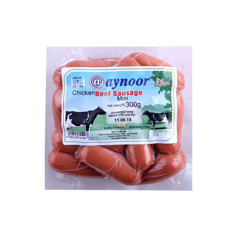 AYNOOR BEEF SAUSAGES 300GM