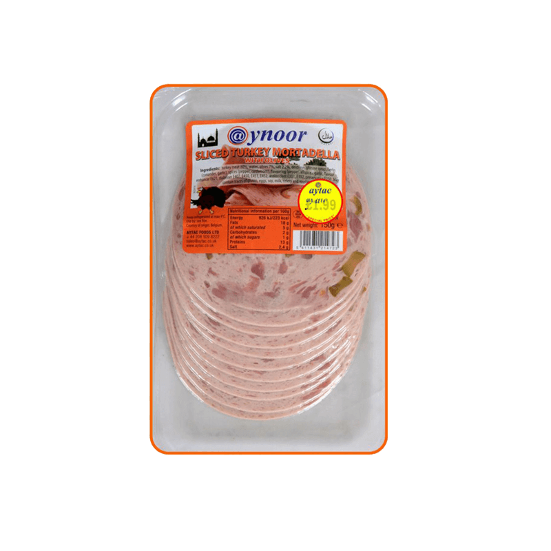 AYNOOR SLICED TURKEY OLIVES 130GM