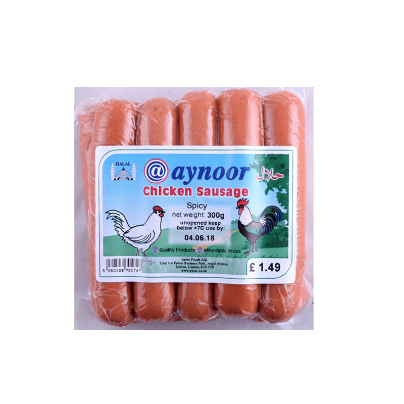 AYNOOR SPICY CHICKEN SAUSAGE 300GM