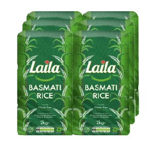 LAILA BASMATI RICE 6X2KG PM-£3.99