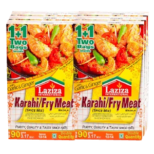 LAZIZA KARAHI/FRY MEAT MASALA 6X90GM