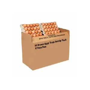 30 SMALL BROWN EGGS FAMILY PACK (8 TRAYS)