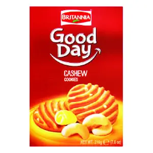 BRITANNIA GOOD DAY CASHEW COOKIES 12X216GM (DISC)