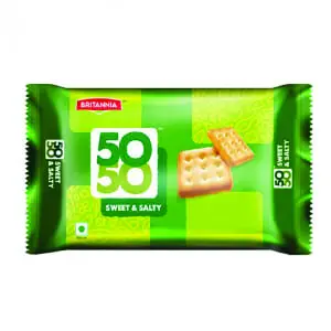 BRITANNIA 50/50 SWEET & SALT BISCUITS 6x62GM