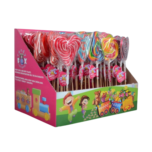 CANDY FOX MIX SHAPE LOLLIPOP 48PC - (V20) - (V20)