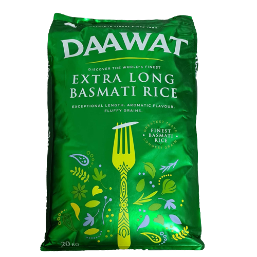 DAAWAT EX-LONG BASMATI RICE 20KG PM 34.99