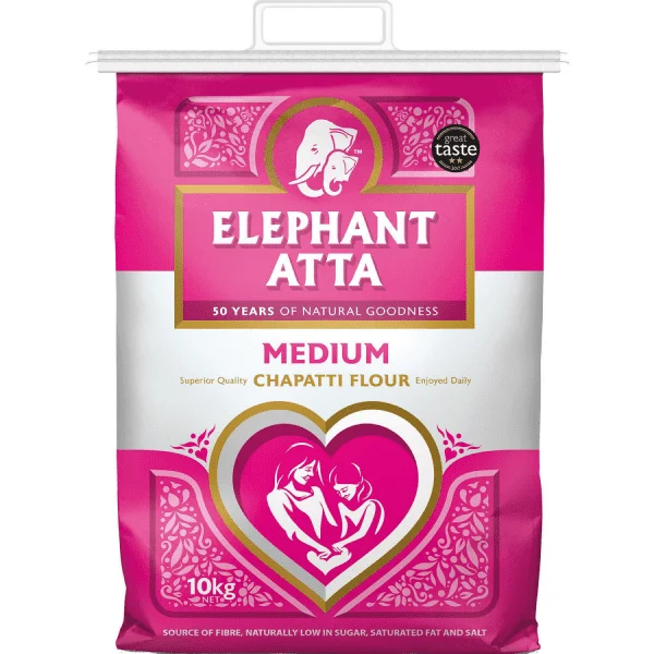 ELEPHANT ATTA MEDIUM  (CHAPATTI FLOUR) 10KG PM-£7.29