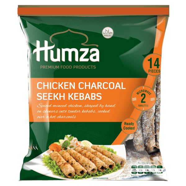HUMZA CHICKN CHCOAL KEBAB 600G PM (UNIT)