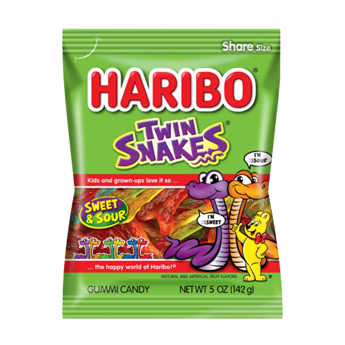HARIBO TWIN SNAKES (BROWN) 24X67GM - (V20)