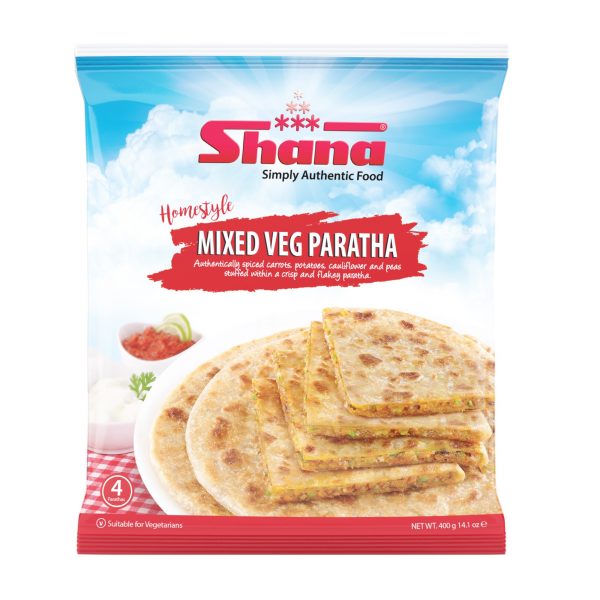 SHANA MIXED VEG PARATHA 12X4PC + 2 FREE