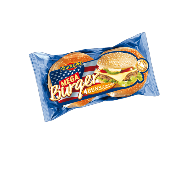 QUICKBURY MEGA BURGER BUNS 7X300GM