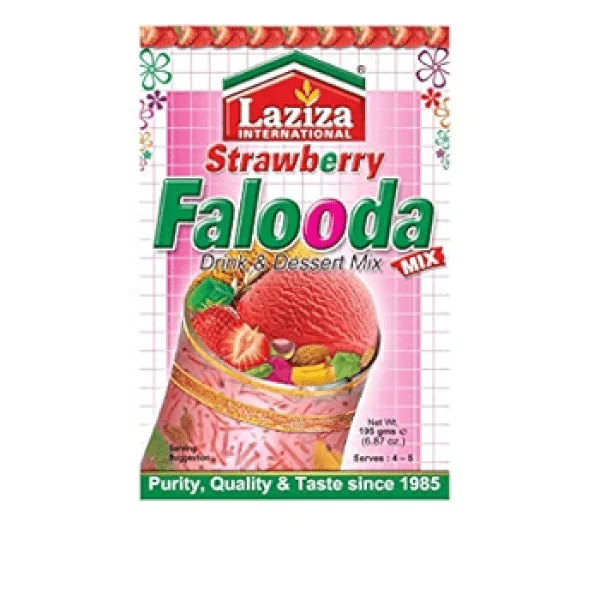 LAZIZA STRAWBERRY FALOODA MIX  6X195GM