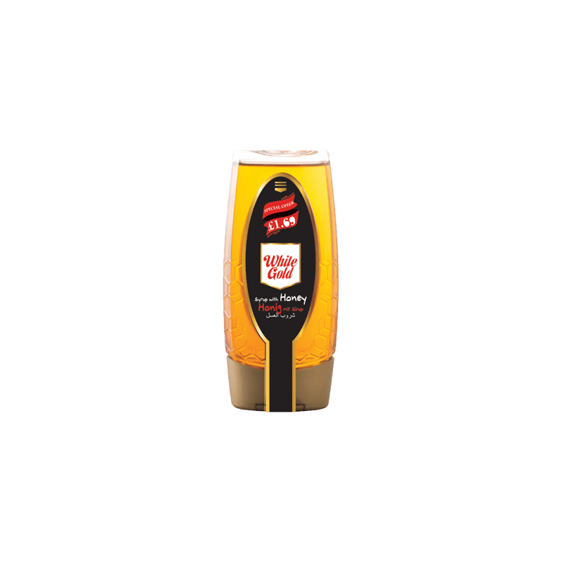 WHITE GOLD HONEY SYRUP 12X350GM PM-£2.29