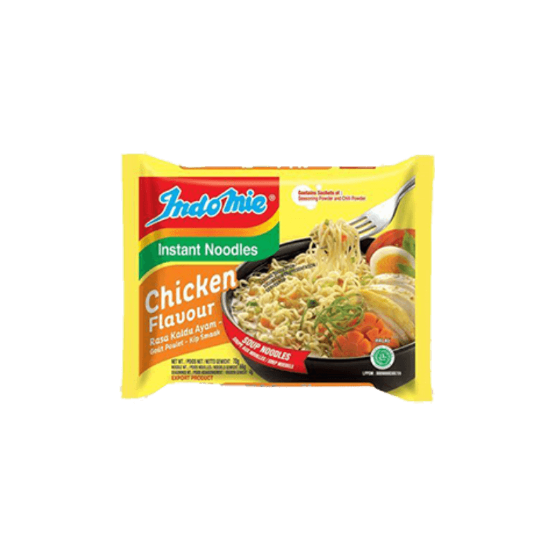 INDOMIE PLAIN  CHICKEN NOODLES  (BLUE) 40PKX70GM