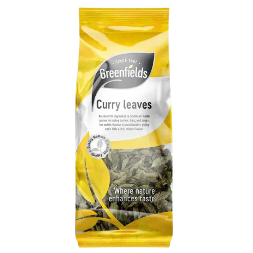 GREEN FIELDS CURRY LEAVES 6X12GM PM-£1.25