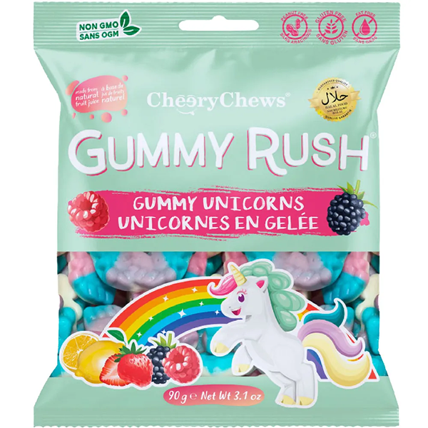 GUMMY RUSH UNICORNS 12X90GM - (V20)
