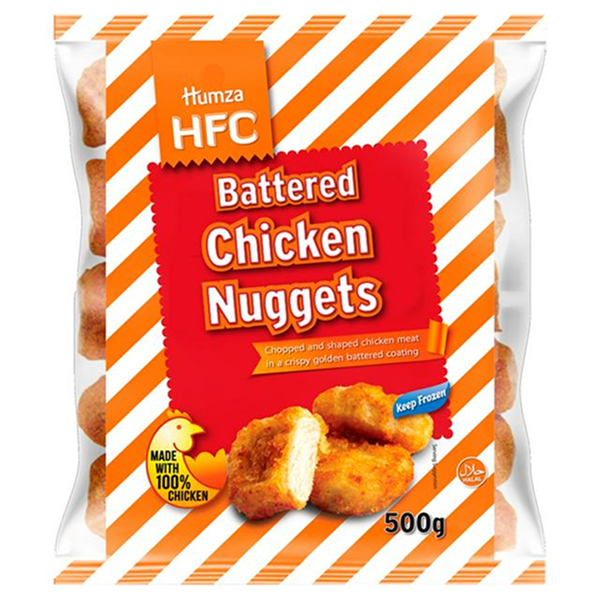 HUMZA HFC BATTERED CHICKEN NUGGET 500GM
