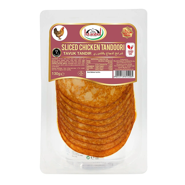 ISTANBUL SLICED TANDOORI CHICKEN BREAST 130GM