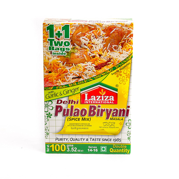 LAZIZA DELHI PULAO BIRYANI MASALA 6X100GM