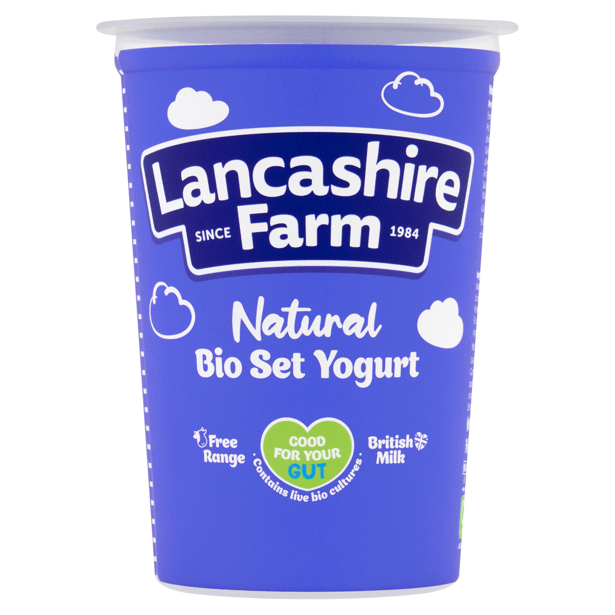 LANCASHIRE FARM NATURAL BIO SET YOGURT 6X450GM